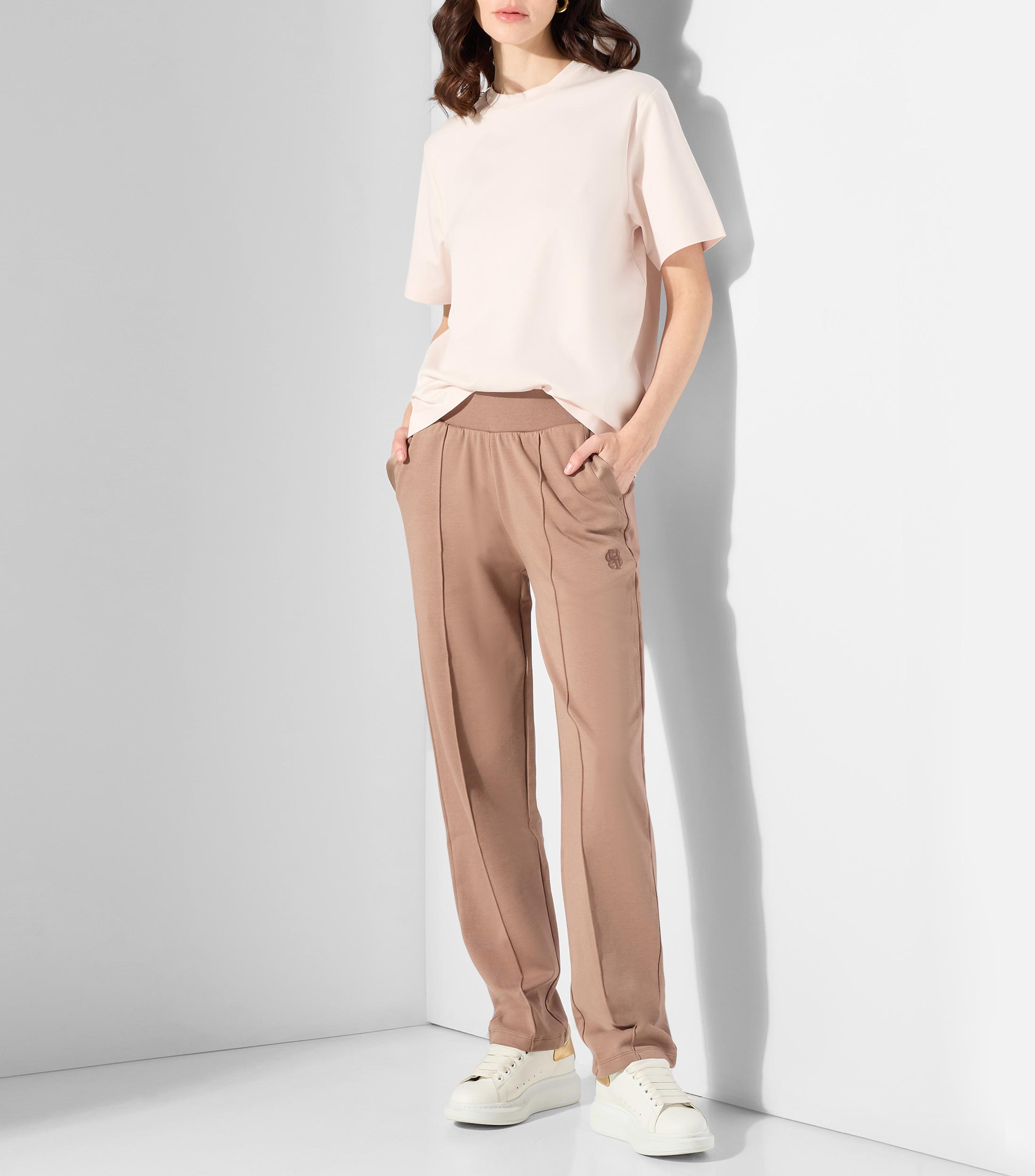 Playera relaxed en algodón mercerizado Mujer